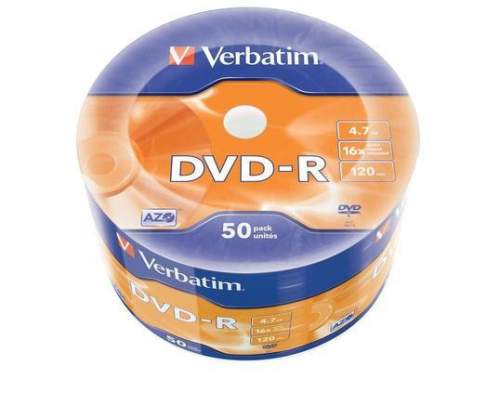 Verbatim  DVD-R 4.7GB 16x, wrap bulk, 50ks 43788