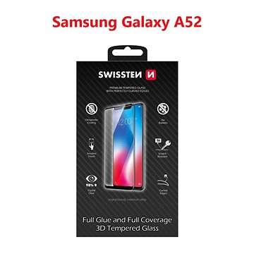 Ochranné sklo Swissten 3D Full Glue pro Samsung Galaxy A52 / A52 5G / A52s černé