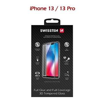 Tvrzené sklo Swissten Ultra Durable 3D Glass pro Apple iPhone 13/13 Pro, černá