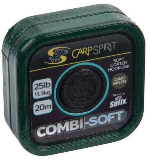 Carp Spirit Šňůra Combi Soft Coated Braid Camo Green 20m - 25lb