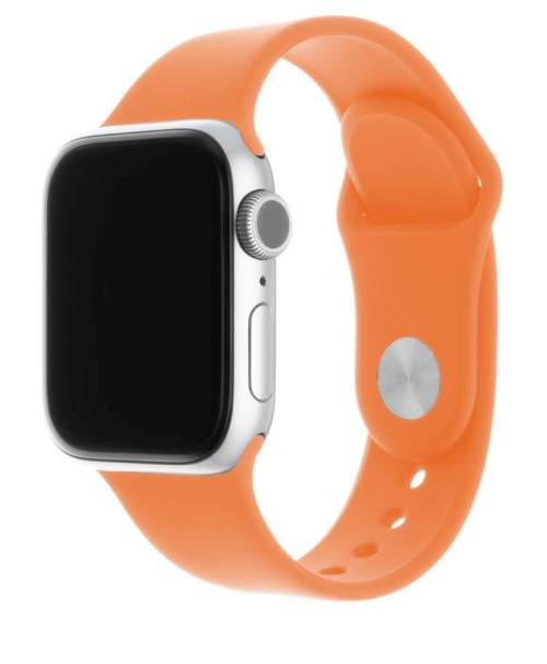 Set silikonových řemínků FIXED Silicone Strap pro Apple Watch 42/44/45 mm, oranžový