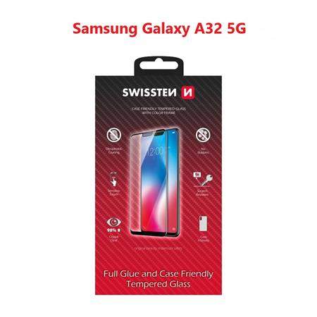 Tvrzené sklo Swissten Full Glue Color Frame pro Samsung Galaxy A32 5G černé
