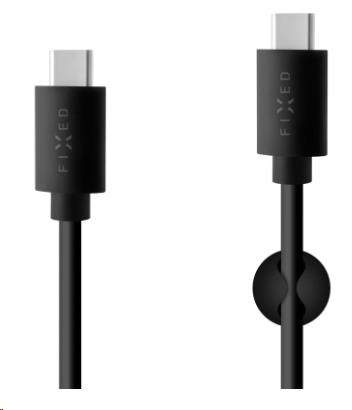 Kabel FIXED USB-C/USB-C, 2m, PD, 60W, černý
