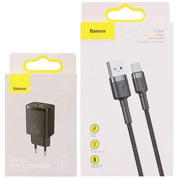 Baseus Compact rychlonabíječka 20W včetně datového kabelu USB-C