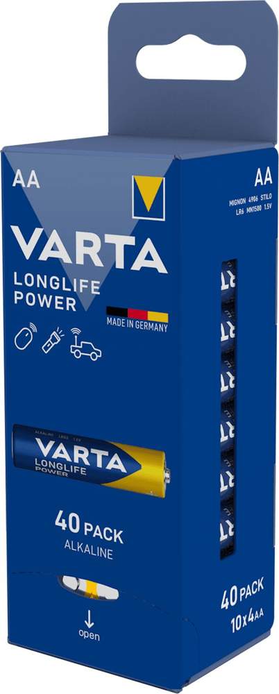 VARTA baterie Longlife Power 40 AA (Storage box 10x4 foil)