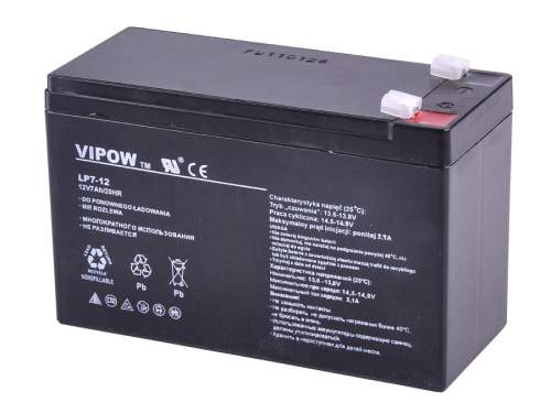 VIPOW Baterie olověná 12V   7.0Ah
