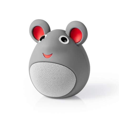 Nedis® Animaticks Melody Mouse Bluetooth reproduktor, 3 h přehrávání, Hands-Free volání (SPBT4100GY)