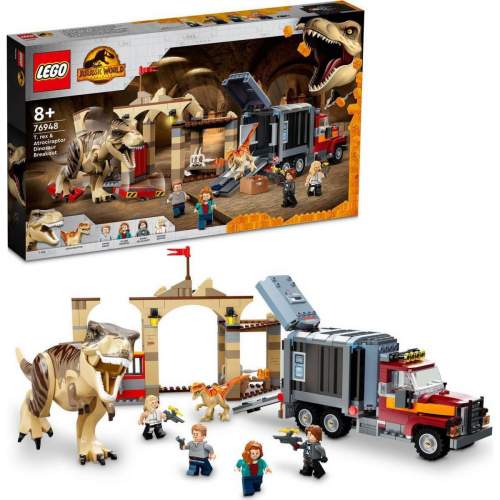 LEGO® Jurassic World™ 76948 Útěk T-rexe a atrociraptoru