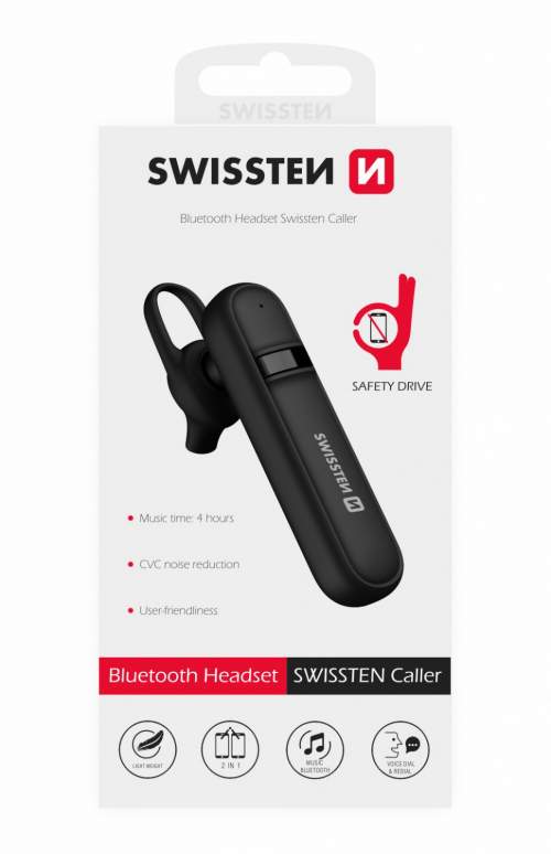 Swissten Bluetooth headset Caller černý; 51104100