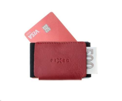 FIXED kožená peněženka Smile Tiny Wallet se smart trackerem Smile Pro, červená