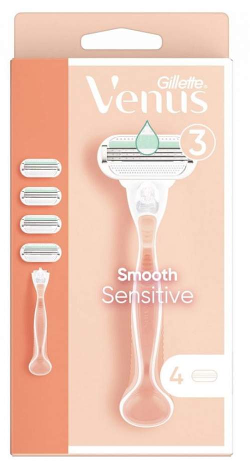 Gillette Venus Smooth Sensitive + 4 hlavice
