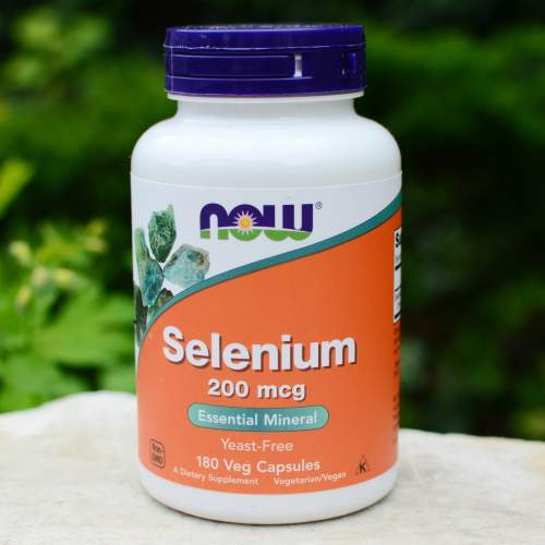 Now Foods Selenium 200 μg 180 kapslí