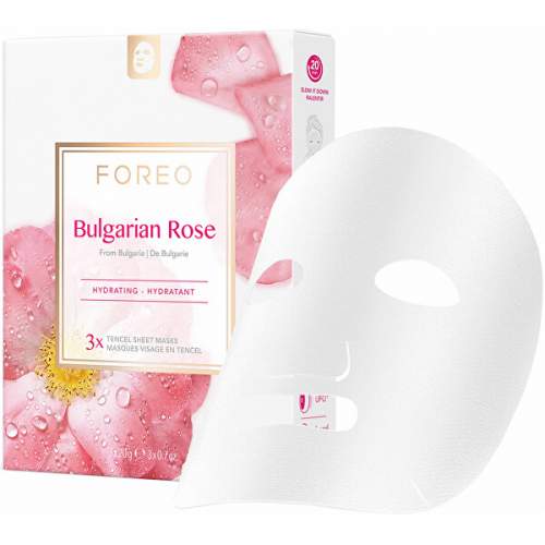 Foreo Bulgarian Rose - Hydratační plátýnková maska pro suchou a unavenou pleť 3 x 20 g