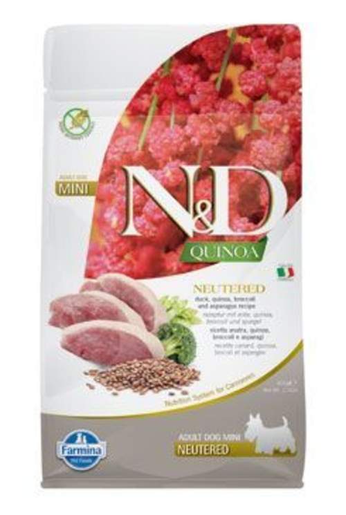 N&D Quinoa DOG Neutered Duck&Broccoli&Asp. Mini