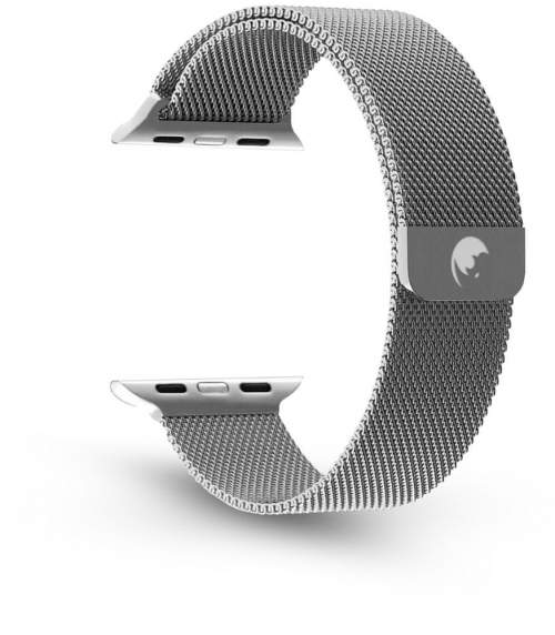RhinoTech ocelový řemínek milánský tah pro Apple Watch 38 / 40 / 41mm stříbrný RTACC219