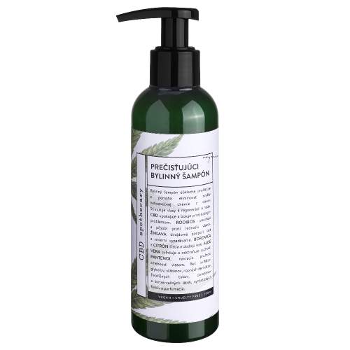 Soaphoria Pročišťující a stimulační bylinný šampon 200 mg CBD 200 ml