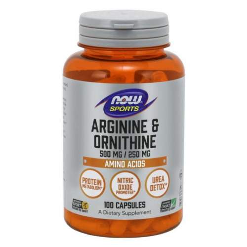 NOW Foods Arginin & Ornitin 100 kaps.