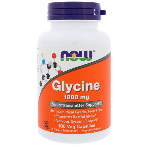 Now Foods Glycine 1000mg 100 kapslí 100 ks