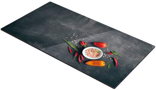 Tescoma skleněná odkládací deska na sporák ONLINE 30 x 52 cm, sůl a chilli