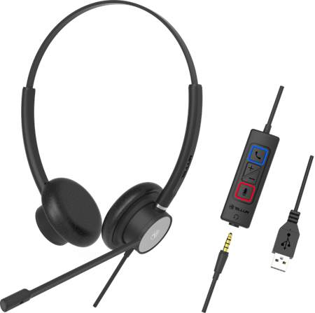 Tellur Wired Headset Voice 420, binaural, USB/3,5mm jack, černá - TR0054