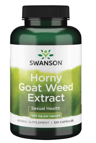 Swanson Horny Goat Weed Extract Škornice extrakt 500mg, 120 kapslí