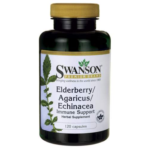Swanson Elderberry/ Agaricus/ Echinacea Immune Support (Bezinka, pečárka, echinacea, podpora imunity (87614110448)