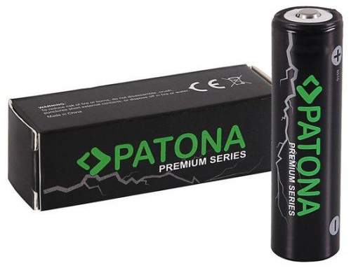 Patona nabíjecí baterie 18650, 3350mAh, vyvýšený plus pól, 3.7V, Li-Ion, Premium PT6516