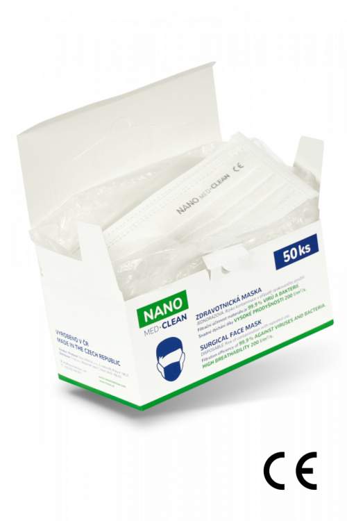 NANO MEDICAL Nanovlákenné roušky Nano Med.Clean 50 ks balení