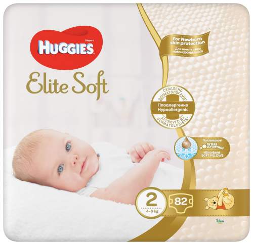 Huggies Elite Soft 2 4-6kg 82ks