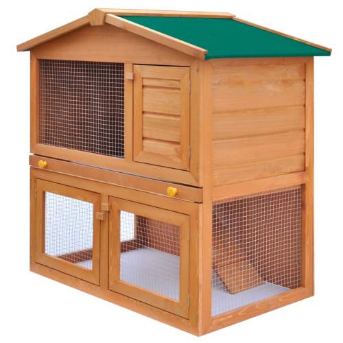 zahrada-XL Zahradní králikárna/domek pro drobná zvířata 3 dvířka dřevěná