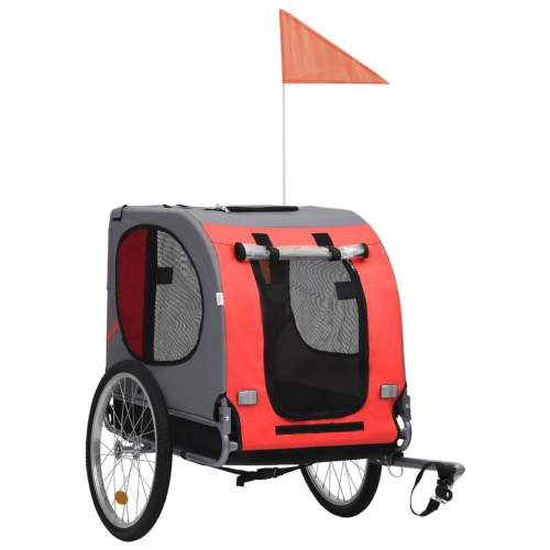 zahrada-XL Vozík za kolo pro psa červeno-černý