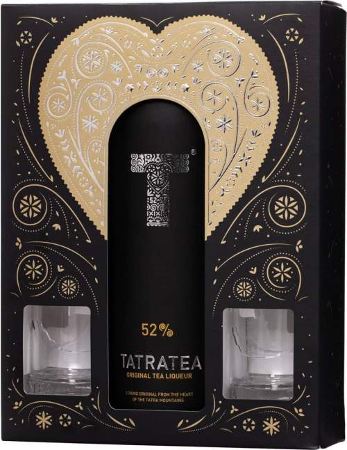Tatratea 0,7l 52% + 2x sklo GB