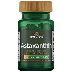 Swanson Astaxanthin 30 ks gelové tablety 12 mg