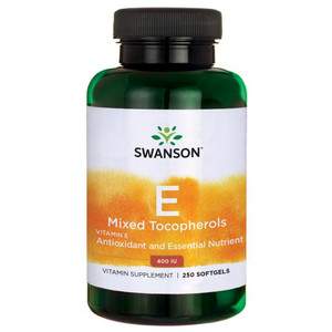 Swanson Vitamin E Mixed Tocopherols 250 ks gelové tablety 400 IU