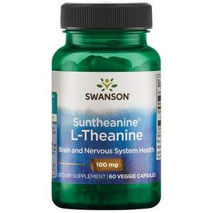 Swanson Suntheanine L-Theanine 60 ks vegetariánská kapsle 100 mg