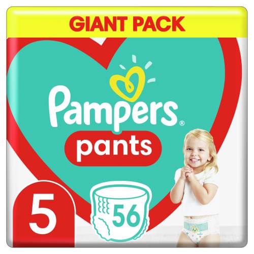Pampers Plenkové Kalhotky Pants velikost 5, 56 ks
