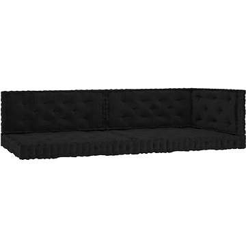 zahrada-XL Podušky na nábytek z palet 5 ks bavlna černé