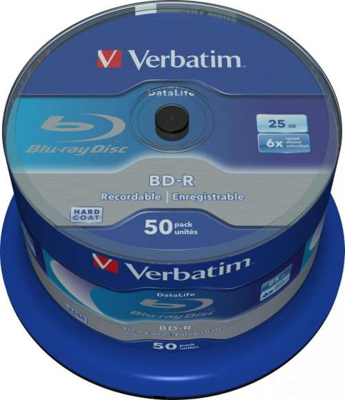 VERBATIM BD-R SL (6x, 25GB),NON-ID, 50 cake