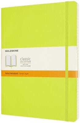 Moleskine: Zápisník měkký linkovaný žlutozelený XL