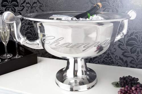 Moebel Living Stříbrná nádoba na chlazení Šampaňského Champagne 65 cm