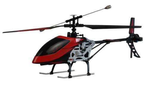 BUZZARD V2 jednorotorový vrtuľník so stabilizáciou, 4ch, RTF, 2,4 GHz, červený