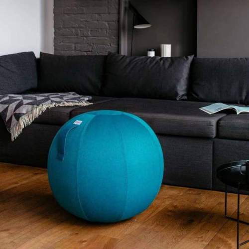 Tmavě petrolejový sedací / gymnastický míč  VLUV LEIV Ø 65 cm