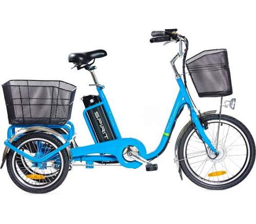 Elektrokolo Spirit SHOPPING3, tříkolka, kola 20", modrá, 250W, 36V/18Ah
