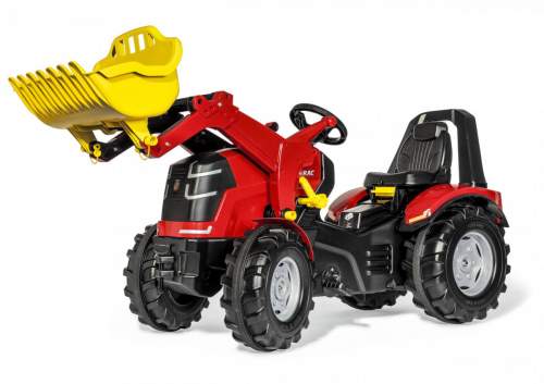 Šlapací traktor X-Trac Premium červený s předním nakladačem