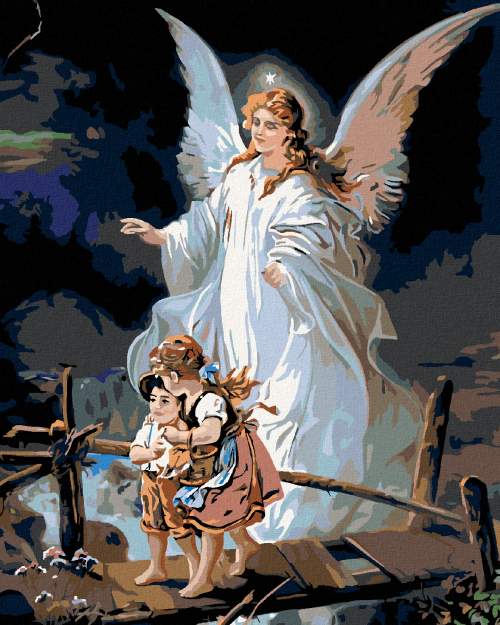 Zuty Malování podle čísel Anděl strážný