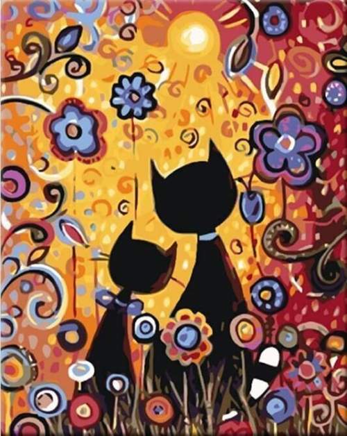 Zuty Malování podle čísel Dvě kočky