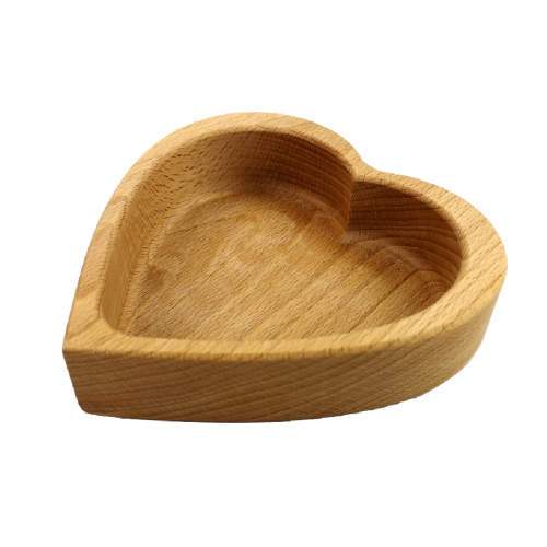 AMADEA Dřevěná miska ve tvaru srdce, masivní dřevo