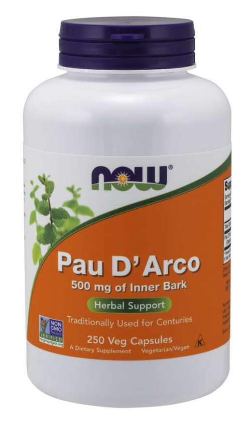 NOW Foods NOW Pau D’Arco  500 mg x 250 rostlinných kapslí