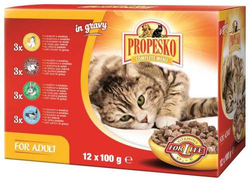 Propesko kapsa pro kočky mix 12x100 g