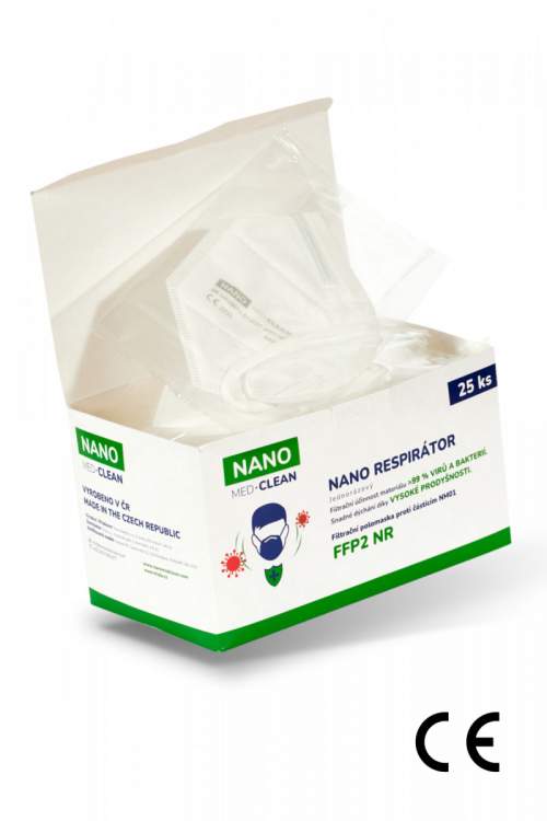 25x FFP2 respirátor NANO MED.CLEAN - B03/bílá f00025